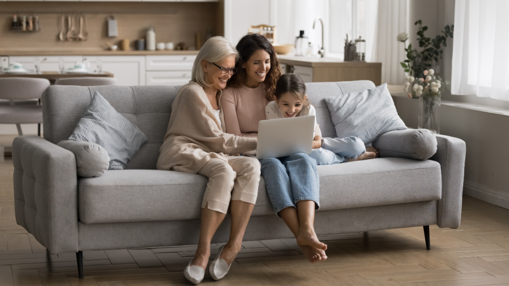 Family looking over tax plan together